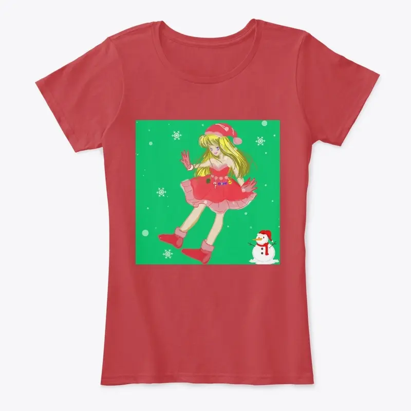 anime santa claus girl