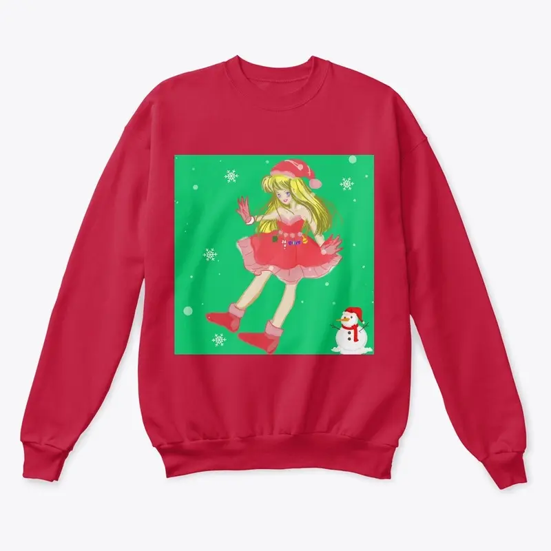 anime santa claus girl