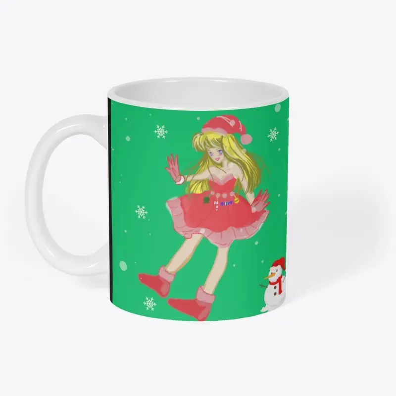 anime santa claus girl